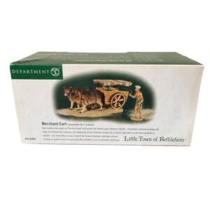 Dept 56 Little Town of Bethlehem Holy Land "Merchant Cart Set of 2" w Box 59902